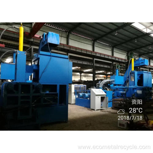 Horizontal Steel Turnings Briquetting Press for Recycling